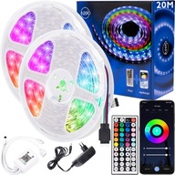 Farebný RGB LED pásik 20m + Bluetooth diaľkové ovládanie