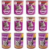 WHISKAS mokré krmivo pre mačky MIX OF FLAVORS 12x400g