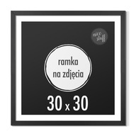 Fotorámik 30x30 cm Rám 30x30 Štvorcové čierne MDF rámy