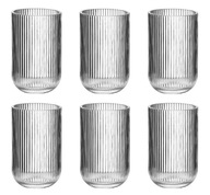 6x sklenená SET Tall Striped Decorative