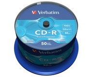 Disky CD-R Verbatim Extra Protection 50 ks, 700 MB