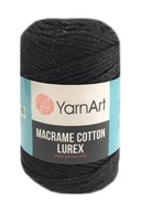 Macrame Cotton Lurex makramé šnúrka 722 čierna