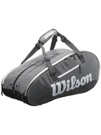 WILSON SUPER TOUR 3 COMP BK / GY ROCKET BAG