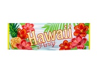 Látkový banner Hawaii party 74 cm x 220 cm