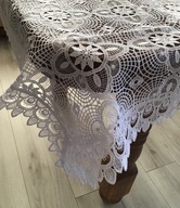 Biely guipure obrus All Lace 85cm/85cm