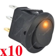 Switch ON OFF vypínač 20A 12V LED žltá 10 ks