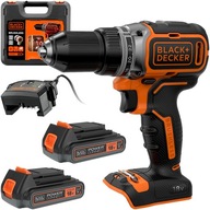 BLACK DECKER Vŕtačka/skrutkovač 18V batéria 2x 2,0Ah dvojrýchlostná BL186K1B2