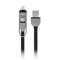 USB kábel 2v1 - Lightning + microUSB 1m pre iPhone