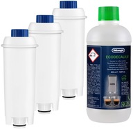 3x VODNÝ FILTER pre espresso kávovar DELONGHI DINAMICA DELONGHI DESCALER 500 ml