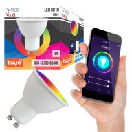 GU10 RGBW LED žiarovka 5W 230V TUYA WIFI APP