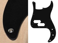 BOSTON P. Bass Pickguard, 1 vrstva (BK)