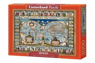 Puzzle 2000 Mapa sveta Castor