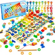 Drevený montessori puzzle triedič vzdelávacích dosiek - Vehicle Full Odk