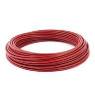 Oceľové lanové lano s poťahom z PVC 2,5/5mm 1x19 ČERVENÉ 10m