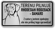 Attention Dog Plaque - Rodézsky ridgeback