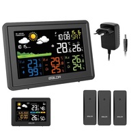 RÁDIO METEOSTANICA LCD DISPLEJ TEPLOTY HYGROMETER S 3 SNÍMAČMI