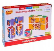 Kreatívne MAGNETICKÉ PUZZLE Detské hracie kocky STAVBA Farma