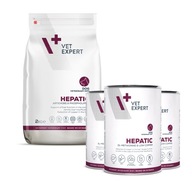 VET EXPERT HEPATIC DOG - set pre psov so suchým krmivom 2kg a vlhkým krmivom 3x 400g