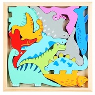 Dinosaury puzzle kocky pre deti