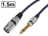 Kábel JACK 6,3/2P/zástrčka-XLR/CANNON 3P/zástrčka HQ ​​VITALCO 1,5m