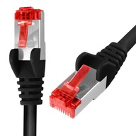 RJ45 CAT 6 S/FTP kábel AWG27 LSZH čierny 10m