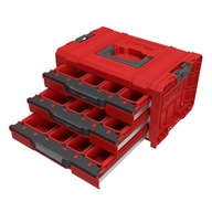 QBRICK PRO Drawer 3 Toolbox ČERVENÉ zásuvky