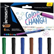 BIC Intensity farby meniace jemné linky, 6 ks, 0,4 mm, magické na kreslenie