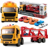 HRAČKOVÝ TRUCK TRUCK TRANSPORTER SET 6 AUTÍČK Auto + pružiny