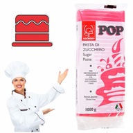 Cukrová poleva Plastová POP Red Modecor 1 kg na FÓRKY a OZDOBY