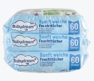 BABYDREAM VLHČENÉ Utierky ALOE 3x60=180 ks