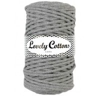 5 mm pletená šnúrka Lovely Cottons Dark Grey