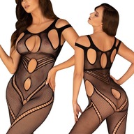 G322 Sieťovaný bodystocking s výrezmi S/M/L O