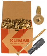 TORX tesárske skrutky Klimas Tapered KMWHT 8x300 50 ks + BIT