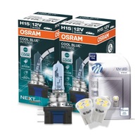 2x Osram H15 COOL BLUE Intense NextGen + W5W LED