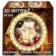 3D Vitrážové LED VIANOČNÉ SVIETIDLÁ DEKORÁCIA NA OKNÁ 2