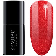 346 SEMILAC HYBRID POLISH CHIC RED GLITTER 7ML