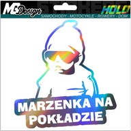 Nálepka na okno DREAM ON BOARD HOLOGRAM