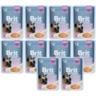 Brit Premium Cat sterilizované filety z lososa 10x85g