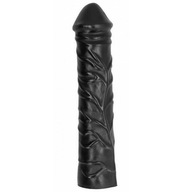 Realistické čierne dildo, PVC All Black