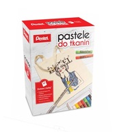 PENTEL PTS-7+BN15 pastelové pastelky na látky + taška