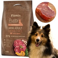 Fitmin Adult Mini Beef fitmin dog čistoty bez obilnín dospelé mini hovädzie mäso 4 kg