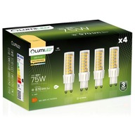 4x LED žiarovka MINI G9 CAPSULE 10W = 75W 3000K TEPLÁ FARBA 230V LUMILED