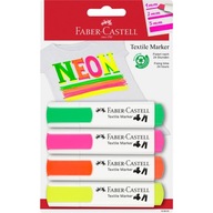 ZNAČKY NA LÁTKU 4KS NEON FABER CASTELL