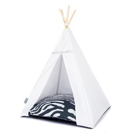 Pes pre psa Tipi s dekou a stabilizátorom - Zebra, Glamour White