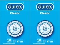 Kondómy Durex Classic, klasická sada 36 ks