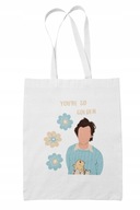 Darček pre fanúšika Shopper BAG HARRY STYLES Módna biela