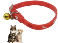 Silikónový obojok pre mačku, malého psíka so zvončekom