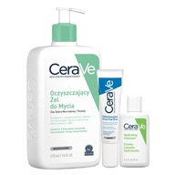 CeraVe Set Regeneračný očný krém 14g, Čistiaci gél 473ml