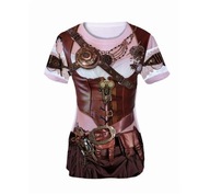 Outfit, tričko s potlačou Steampunk Lady, veľkosť M