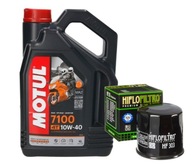 MOTUL OIL 10W40 7100 + HIFLOFILTRO HF303 FILTER